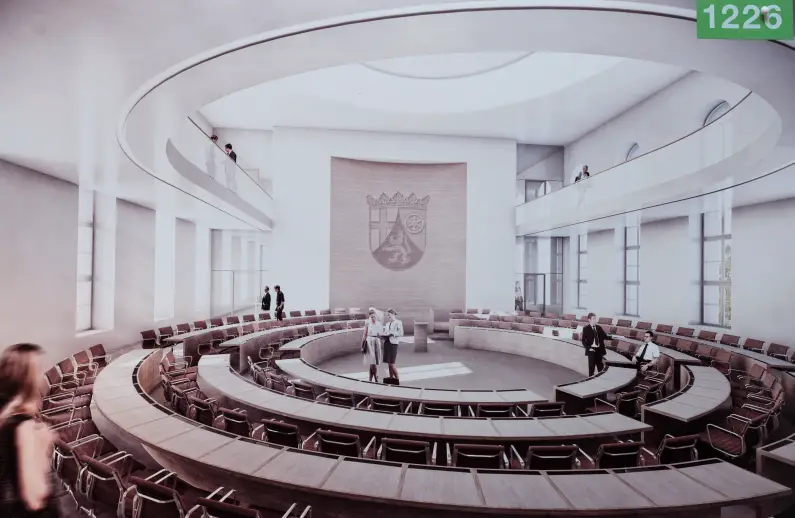 Grafik neues Plenarrund Landtag RLP - Foto Landtag RLP