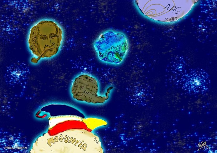 Biancas Blick auf Mainz: Gutenberg und Moguntia im All