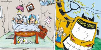 Biancas Blick auf Mainz: Mit dem Sturzhelm ins Bett dank Mainzelbahn – Die Karikatur auf Mainz&