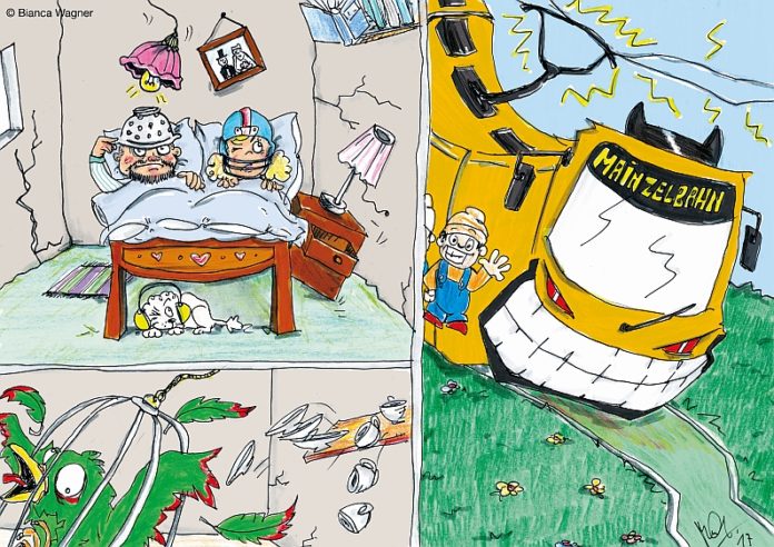 Biancas Blick auf Mainz: Mit dem Sturzhelm ins Bett dank Mainzelbahn – Die Karikatur auf Mainz&