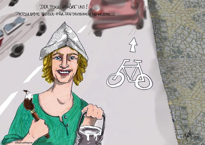 Biancas Blick auf Mainz: Wenn die Katrin Eder mit dem Farbeimer Piktogramme malt…