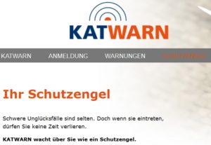 Katwarn App - Logo und Schutzengel