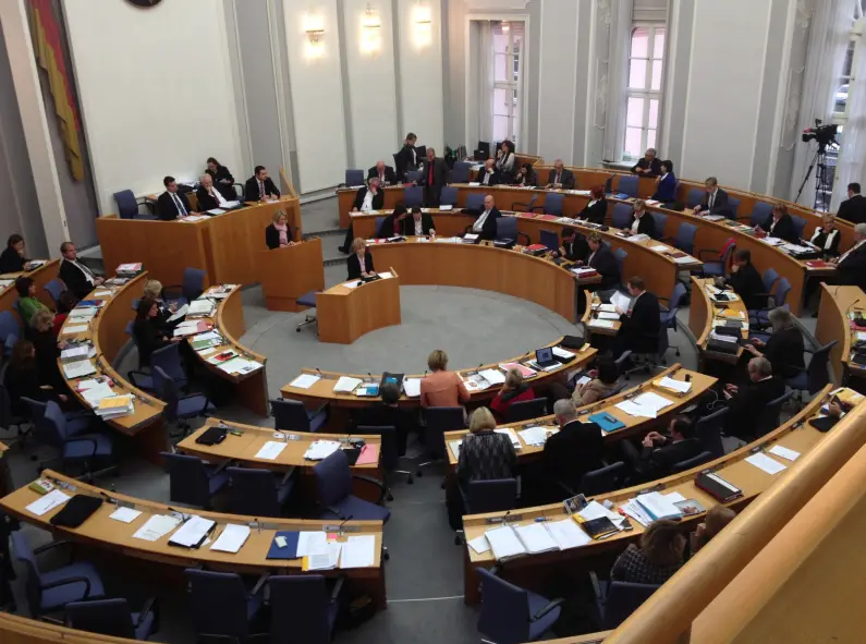 Letzte Landtagssitzung im alten Plenarsaal 2015