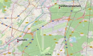 Karte des Frankfurter Flughafens mit Messstationen. - Foto: HLNUG