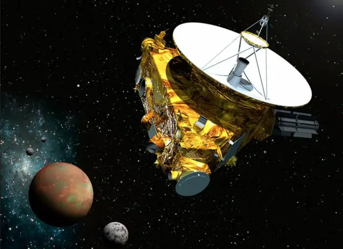 New Horizons und Pluto - Foto: NASA via AAg Mainz