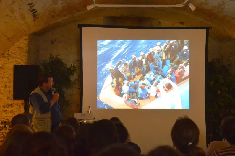 Open Ohr - Elias Bierdel Vortrag Cap Anamur mit Flüchtlingen