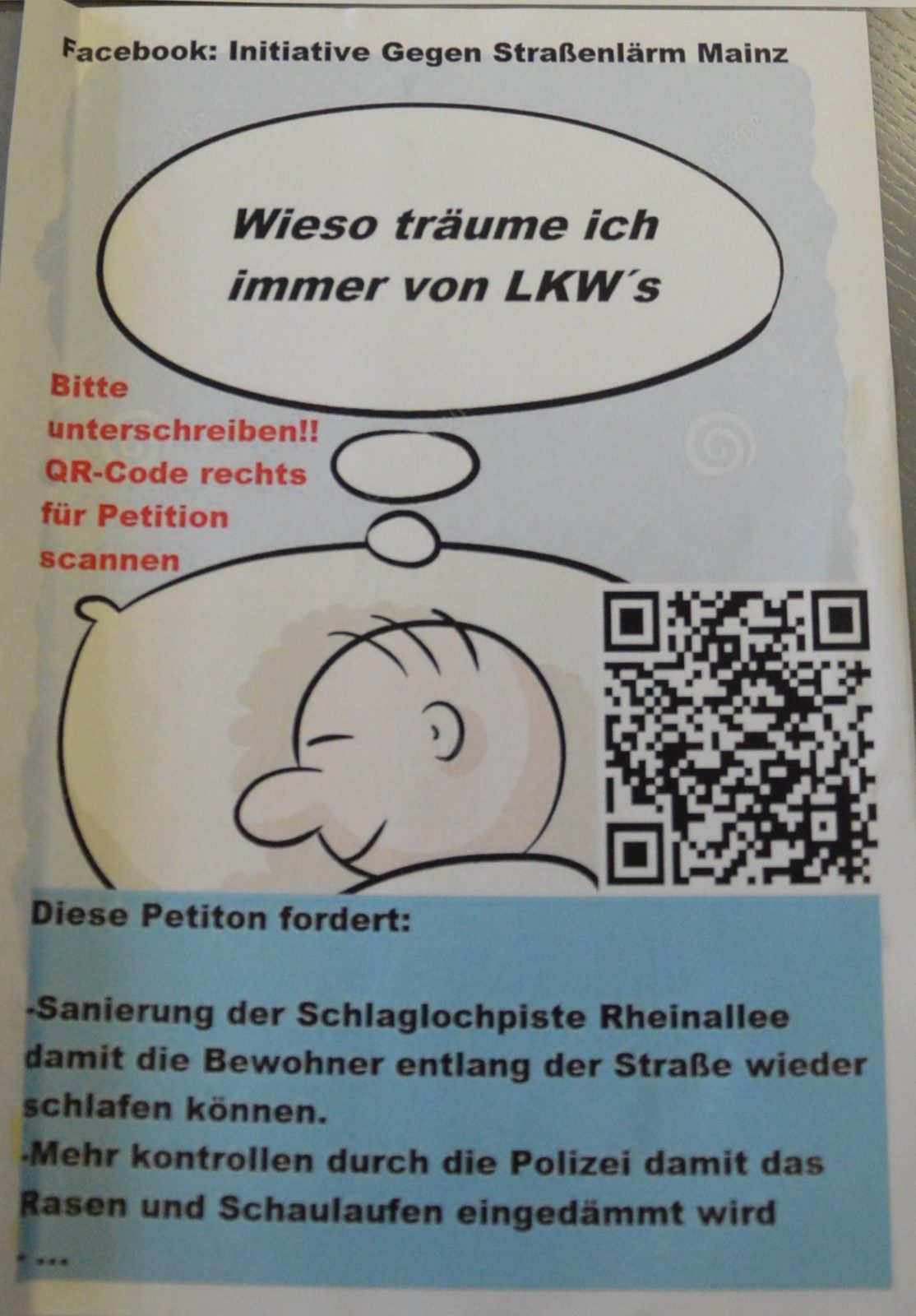 Petition Rheinallee Träumen von Lkw