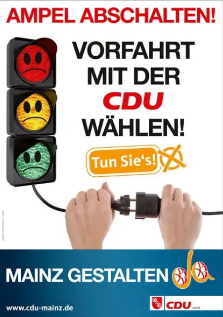 Plakat CDU Ampel abschalten