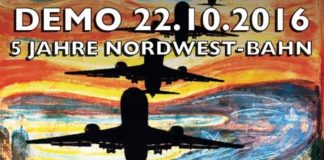 5 Jahre Nordwestlandebahn Frankfurt – 5 Jahre Protest gegen Fluglärm – Samstag Demo