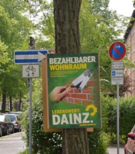 Wahlplakat der Grünen im Kommunalwahlkampf 2019. - Foto: gik