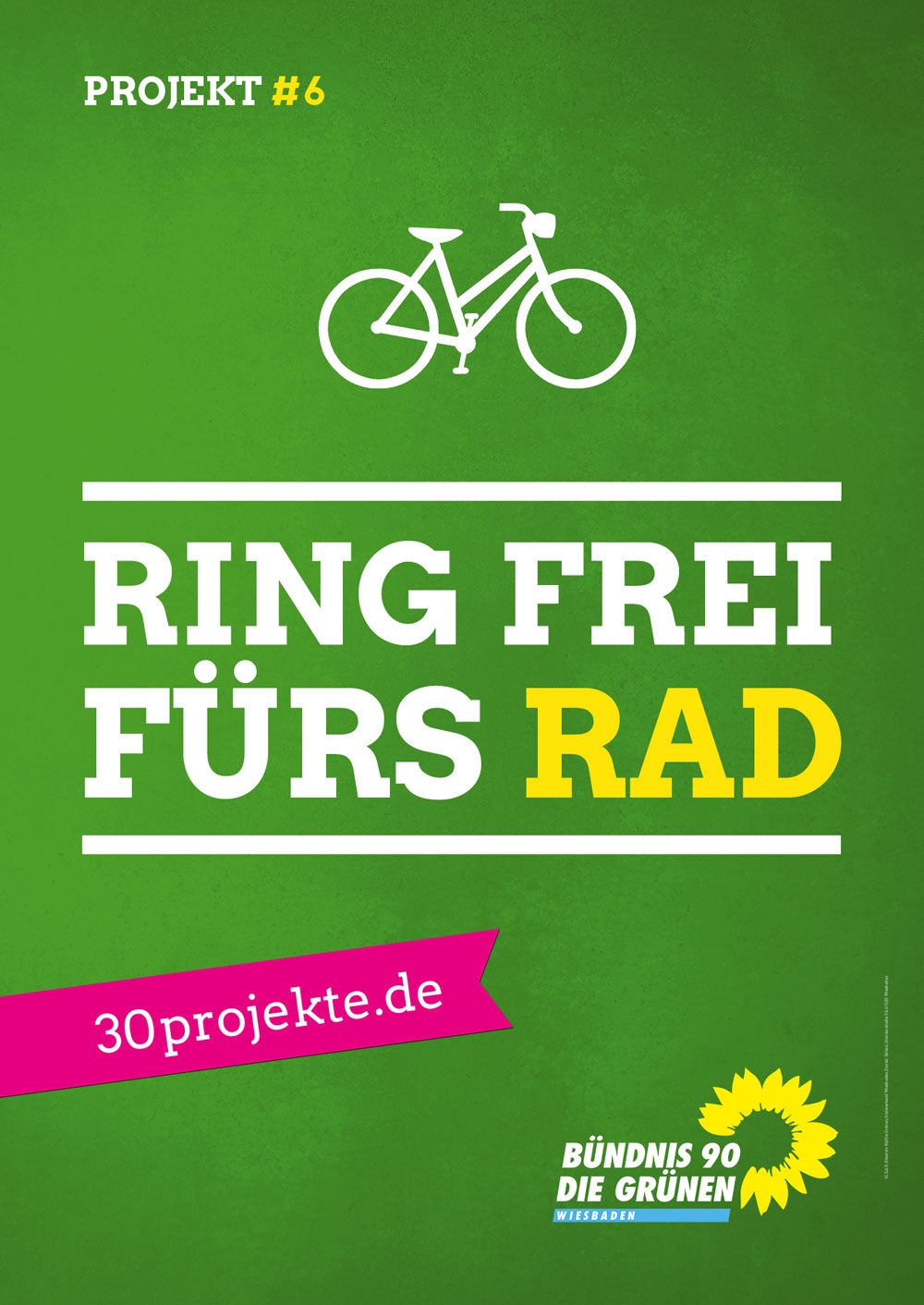 Plakat Grüne Wiesbaden Ring frei fürs Rad