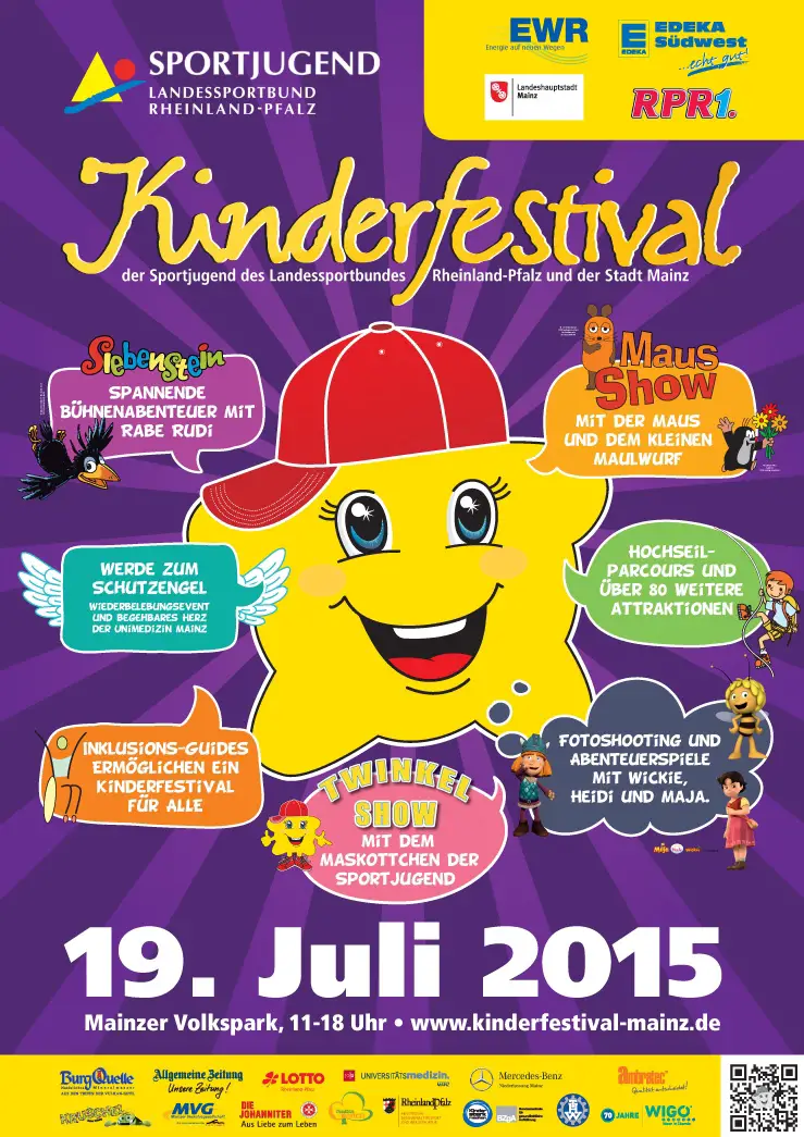 Plakat Kinderfest Volkspark 2015