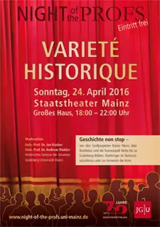 Plakat Night of the Profs 2016 Variete Historique