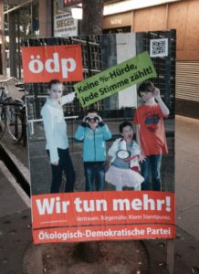 Wahlplakat der ÖDP bei einem früheren Wahlkampf in Mainz. - Foto: gik