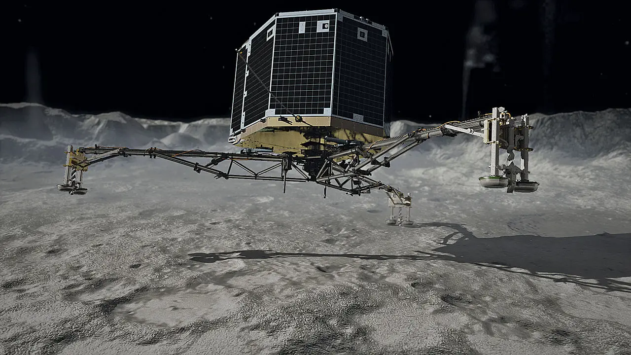 Rosetta-Mission - Philae setzt auf dem Kometen Tschuri auf - Foto DLR