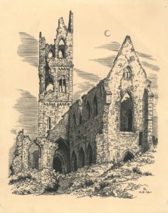 Zeichnung der Ruine St. Christoph - Foto: Dom- und Diözesanmuseum