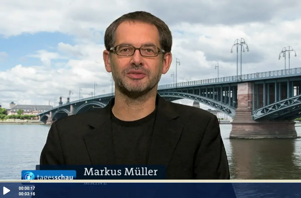 Screenshot Interview Müller mit Tagesschau