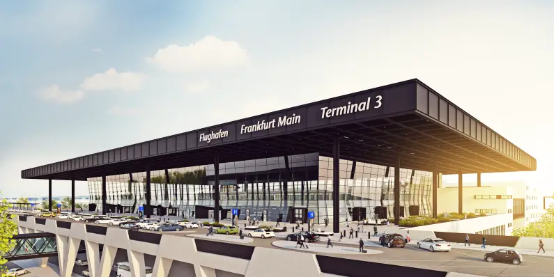 Terminal 3 Frankfurter Flughafen - Grafik Fraprot