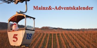 Mainz&-Adventskalender Türchen 5: Mit dem Nikolaus in der Rüdesheimer Seilbahn über die Weinberge schweben