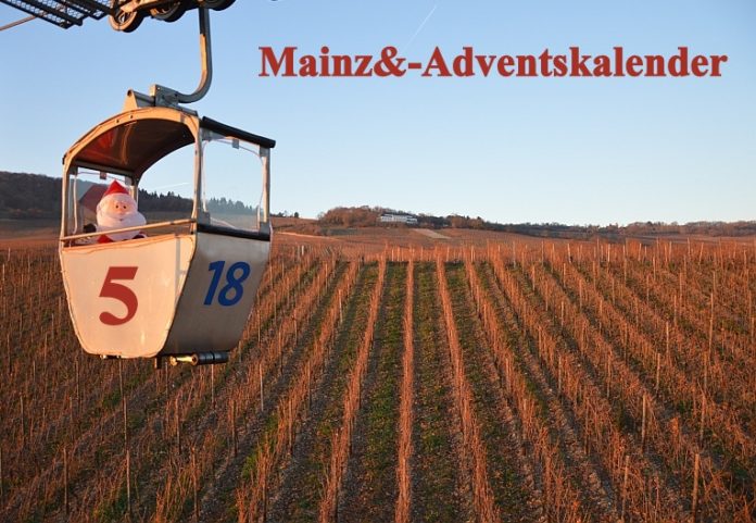 Mainz&-Adventskalender Türchen 5: Mit dem Nikolaus in der Rüdesheimer Seilbahn über die Weinberge schweben