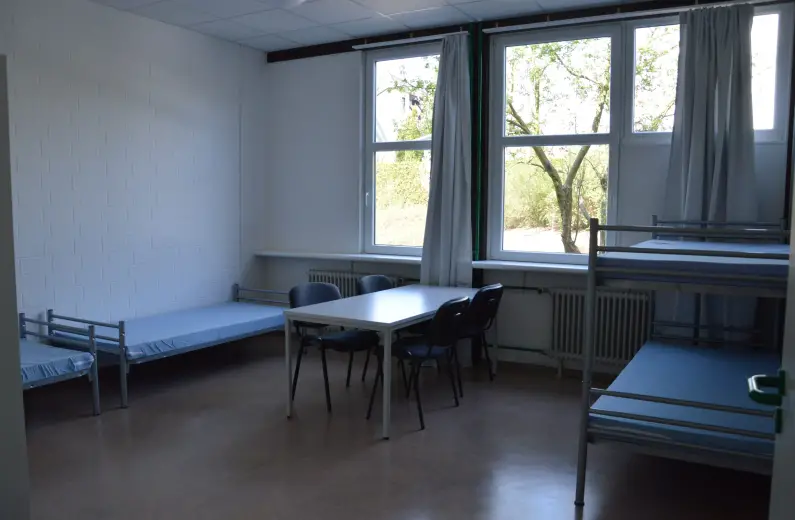 Zuflucht, ganz einfach. Zimmer in einer Mainzer Flüchtlingsunterkunft - Foto: gik
