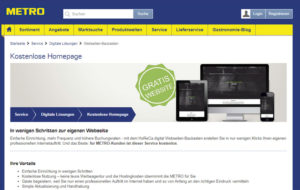Mit dem Angebot HoReCa.digital von METRO können Gastronomen eine kostenlose Website anlegen. Das geht ziemlich einfach - Bild: METRO / HoReCa.digital