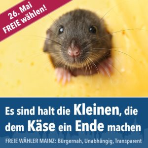 Plakat der Freien Wähler im Kommunalwahlkampf 2019. 