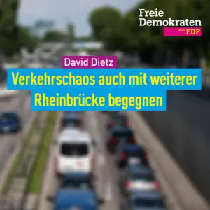 Wahlplakat der Mainzer FDP: mit der Forderung einer weiteren Rheinbrücke. - Foto: FDP Mainz