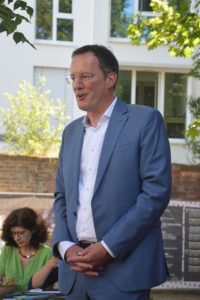 Oberbürgermeister Michael Ebling (SPD) bei der Ankündigung seiner erneuten Kandidatur. - Foto: gik 