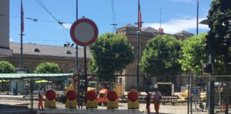 Sanierung Straßenbahngleise: Baustelle Bahnhofsvorplatz wird pünktlich zum Schulanfang am Montag beendet