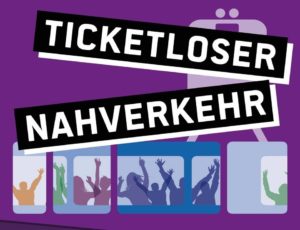 Plakat der Mainzer Piraten zur Kommunalwahl 2019 zum ticketlosen Nahverkehr. - Foto: Piraten