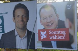 Plakate im OB-Wahlkampf 2019 - wer wann wo plakatieren darf, regelt eine Satzung der Stadt Mainz. - Foto: gik
