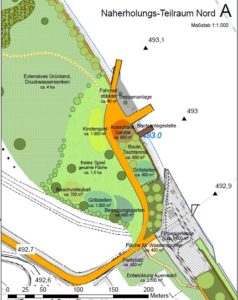 Plan für den Freizeitpark am Rheinufer in Mainz-Laubenheim - Karte: Jestaedt, Screenshot: gik: 