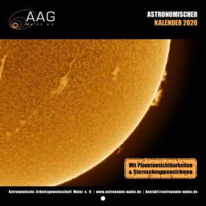 Der Astrokalender 2020 der AAG in Mainz. - Foto: AAG
