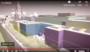 Visualisierung neues Einkaufszentrum Boulevard LU - Video: Boulevard LU GmbH, Screenshot: gik