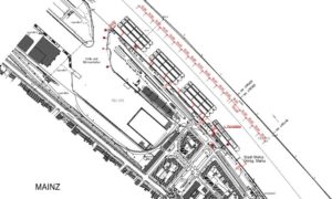 Entwurf der Schiffsanlegeplätze samt Autoabsetzanlage aus 2014, offizieller Plan der GDWS. - Foto: gik