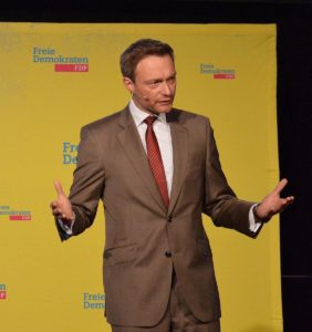 FDP-Chef Christian Lindner bei einem Wahlkampfauftritt in Mainz. - Foto: gik