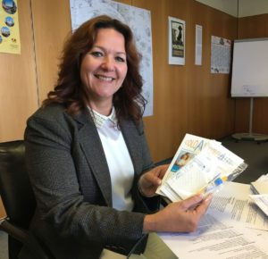 Wirtschaftsdezernentin Manuela Matz (CDU) in ihrem Büro im Mainzer Rathaus. - Foto: gik