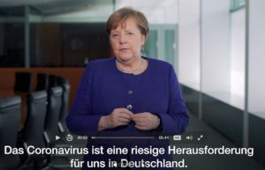 Bundeskanzlerin Angela Merkel (CDU) in ihrem Podcast zur Coronavirus Krise in Deutschland. - Foto: gik
