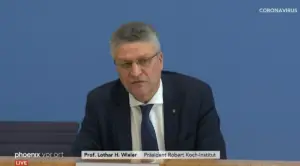 RKI-Präsident Lothar Wieler bei einer Pressekonferenz in Berlin. - Screenshot: gik