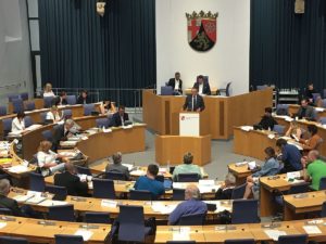 Tagung des Mainzer Stadtrats im alten Plenarrund des Landtags Rheinland-Pfalz im Juni 2020. - Foto: gik