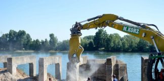 Baustart des Grünufers auf der Nordmole im Mainzer Zollhafen: Bürger sollen Wünsche äußern