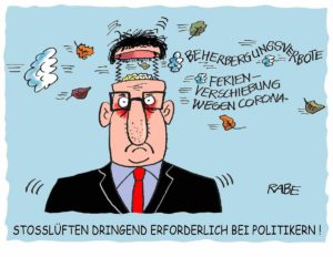 Das Wirrwarr beim Beherbergungsverbot nimmt der Karikaturist Ralf Böhme aufs Korn. - Copyright: RABE-Cartoon