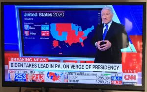 Der entscheidende Move: Joe Biden überholte Donald Trump bei den Stimmen in Pennsylvania. - Screenshot: gik