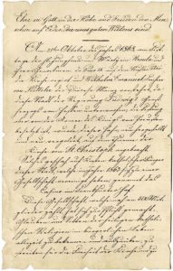 Urkunde von 1868 aus dem Turmhahn von St. Christoph. - Foto: Bistum Mainz