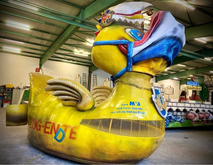 11.11. in Mainz auf Sparflamme: Zugente wartet mit Maske auf bessere Zeiten – „Merkel-Rede“ vom Balkon