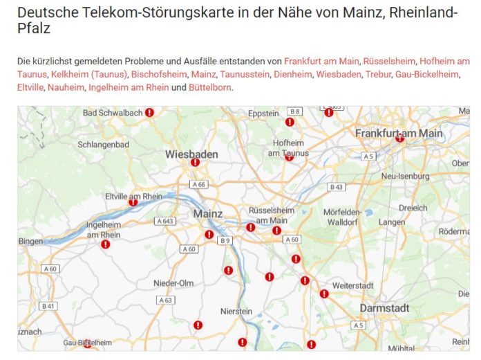 Internet in Mainz ausgefallen: Größere Störung im Netz der Deutschen Telekom legt Netz lahm