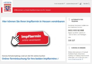 Die Terminvergabeseite in Hessen war am Dienstag zum Start über weite Strecken offline - auch am Abend noch. - Screenshot: gik