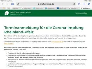 Die Internetseite zur Terminvergabe für die Corona-Impfungen in Rheinland-Pfalz war über Stunden am Montag nicht erreichbar. - Foto: gik