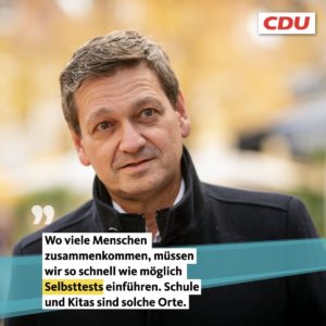 CDU-Spitzenkandidat Christian Baldauf legte Konzepte und Vorschläge zum Corona-Management vor. - Foto: gik